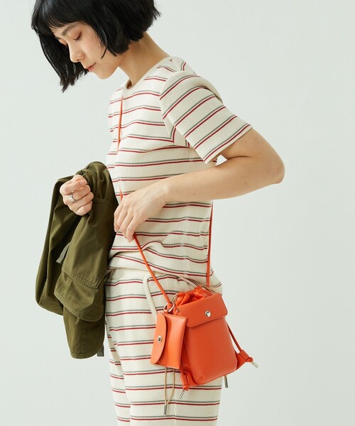 FREAK'S STORE（フリークスストア）の「cache cache/カシュカシュ スマホポケット付きショルダーバッグ(スマホショルダー)（ショルダーバッグ・レディース・ブラック/ホワイト/パープル/イエロー/ピンク/オレンジ・ONE SIZE）」の9枚目の写真