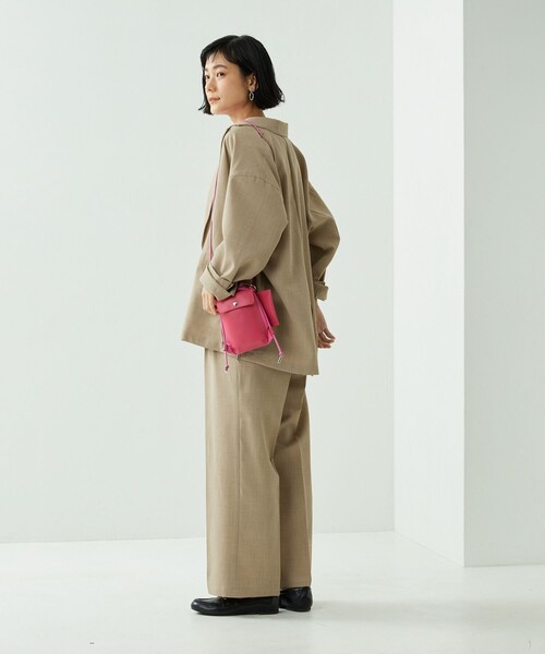 FREAK'S STORE（フリークスストア）の「cache cache/カシュカシュ スマホポケット付きショルダーバッグ(スマホショルダー)（ショルダーバッグ・レディース・ブラック/ホワイト/パープル/イエロー/ピンク/オレンジ・ONE SIZE）」の12枚目の写真