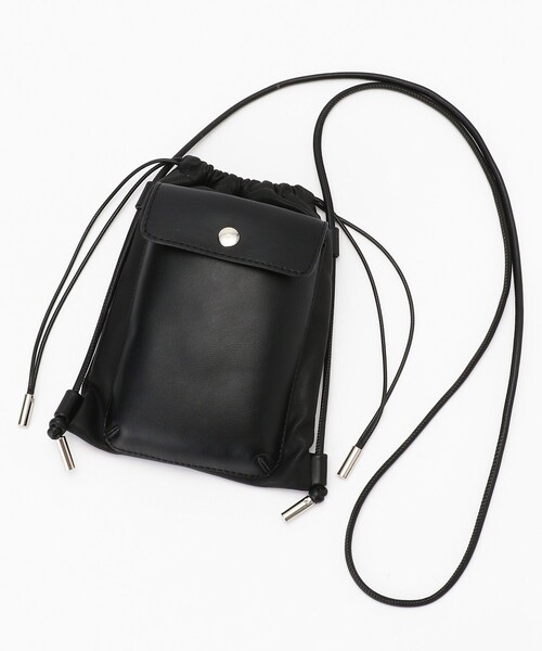 FREAK'S STORE（フリークスストア）の「cache cache/カシュカシュ スマホポケット付きショルダーバッグ(スマホショルダー)（ショルダーバッグ・レディース・ブラック/ホワイト/パープル/イエロー/ピンク/オレンジ・ONE SIZE）」の14枚目の写真