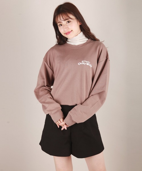 WESTSEA（ウエストシー）の「Chilly Willy　チリ―ウィリー ルーズサイズ 裏毛 長袖トレーナー（スウェット・レディース・ホワイト系その他/グリーン/オフホワイト/ベージュ/ブルー/ブラウン/スミクロ/ブラック系その他/グリーン系その他・XL/L/M）」の5枚目の写真