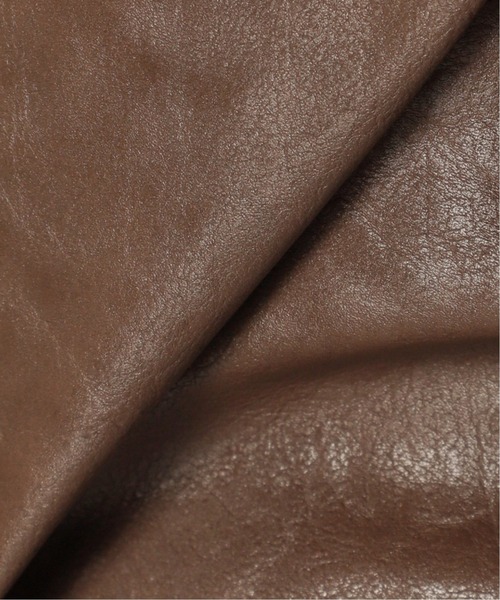 Oriens JOURNAL STANDARD（オリエンス ジャーナルスタンダード）の「フェイクレザーボマーブルゾン（ブルゾン・レディース・ブラウン/アイボリー・MEDIUM/LARGE）」の15枚目の写真