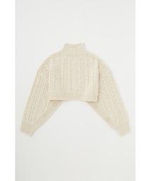 MOUSSY | CABLE SHORT KNIT トップス(ニット/セーター)