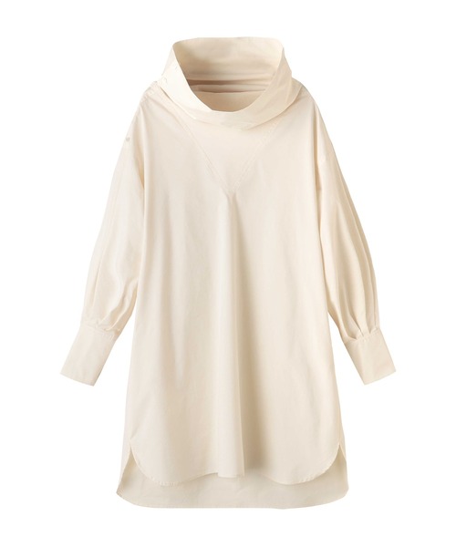 ETRE TOKYO（エトレトウキョウ）の「ハイネックシャツミニワンピース（シャツワンピース・レディース・ブラック/アイボリー・FREE）」の20枚目の写真