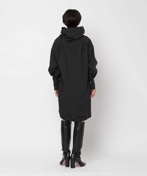 ETRE TOKYO（エトレトウキョウ）の「ハイネックシャツミニワンピース（シャツワンピース・レディース・ブラック/アイボリー・FREE）」の16枚目の写真