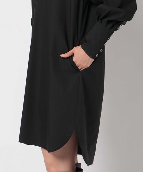 ETRE TOKYO（エトレトウキョウ）の「ハイネックシャツミニワンピース（シャツワンピース・レディース・ブラック/アイボリー・FREE）」の18枚目の写真