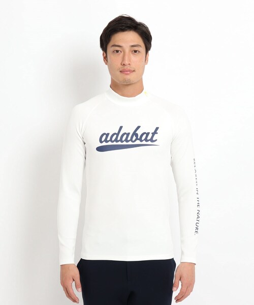 adabat(アダバット)の「◆【一枚でキマる】モックネック長袖シャツ NEWスタンダードシリーズ(Tシャツ/カットソー・メンズ・ブラック/ホワイト系4/ホワイト系9・46/48/50)」の4枚目の写真