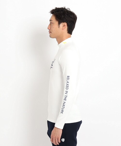 adabat(アダバット)の「◆【一枚でキマる】モックネック長袖シャツ NEWスタンダードシリーズ(Tシャツ/カットソー・メンズ・ブラック/ホワイト系4/ホワイト系9・46/48/50)」の5枚目の写真