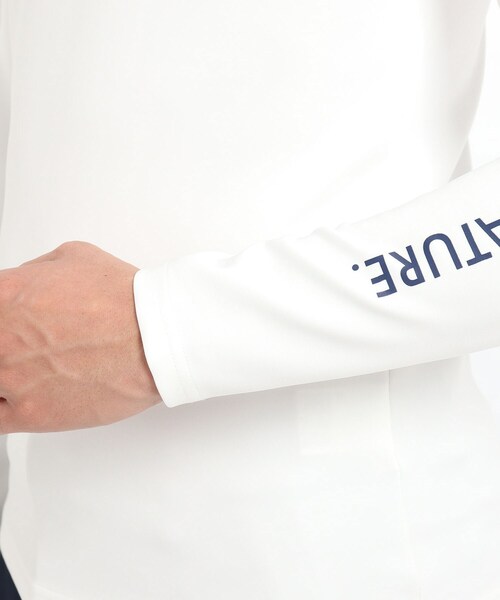 adabat(アダバット)の「◆【一枚でキマる】モックネック長袖シャツ NEWスタンダードシリーズ(Tシャツ/カットソー・メンズ・ブラック/ホワイト系4/ホワイト系9・46/48/50)」の8枚目の写真
