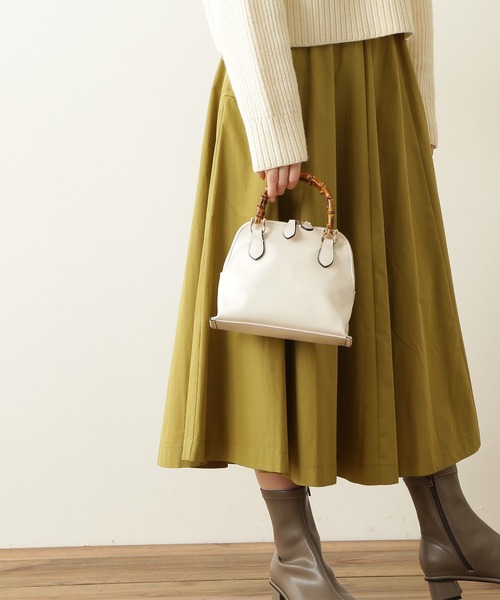 N.（N. Natural Beauty Basic）（エヌエヌナチュラルビューティーベーシック）の「◆バンブーミニショルダーバッグ（ショルダーバッグ・レディース・ブラック/ホワイト/オレンジ・ﾌﾘ-）」の12枚目の写真