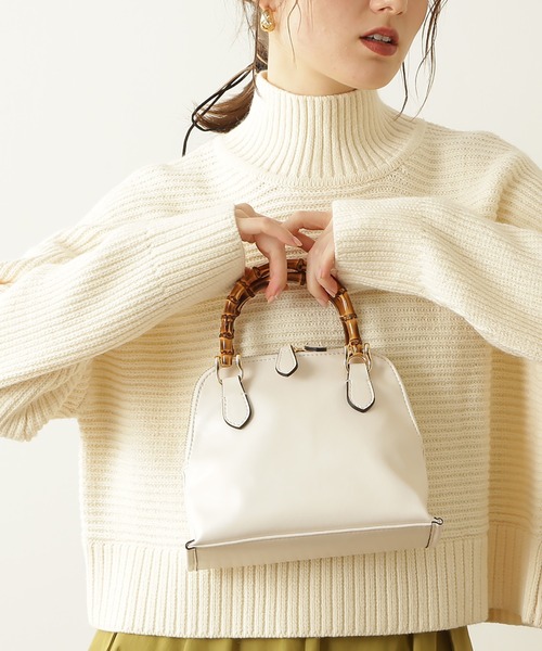 N.（N. Natural Beauty Basic）（エヌエヌナチュラルビューティーベーシック）の「◆バンブーミニショルダーバッグ（ショルダーバッグ・レディース・ブラック/ホワイト/オレンジ・ﾌﾘ-）」の13枚目の写真