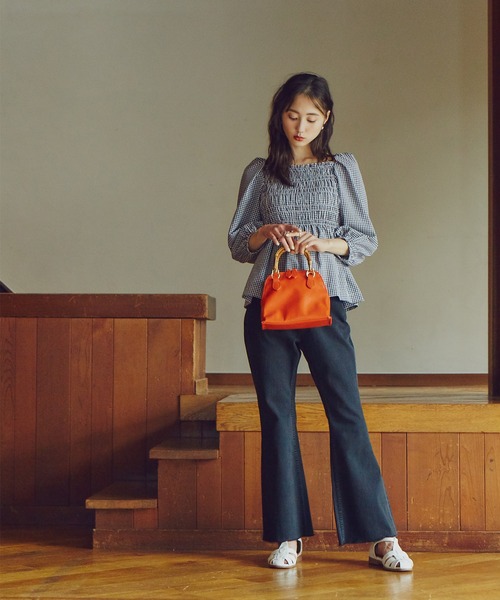 N.（N. Natural Beauty Basic）（エヌエヌナチュラルビューティーベーシック）の「◆バンブーミニショルダーバッグ（ショルダーバッグ・レディース・ブラック/ホワイト/オレンジ・ﾌﾘ-）」の18枚目の写真