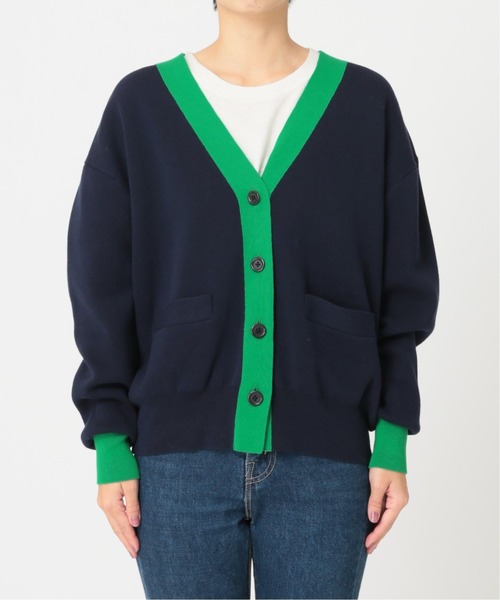 JOURNAL STANDARD relume（ジャーナルスタンダード　レリューム）の「ダブルニットコントラストカーディガン◆（カーディガン/ボレロ・レディース・ネイビー・FREE）」の10枚目の写真