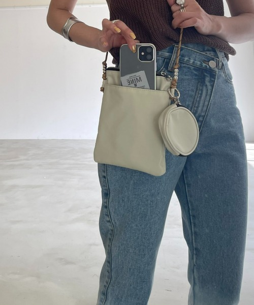 AIC.(エーアイシー)の「【再入荷】サークルポーチ付きマルチミニバッグ(ショルダーバッグ・レディース・ブラック/ベージュ・FREE)」の7枚目の写真
