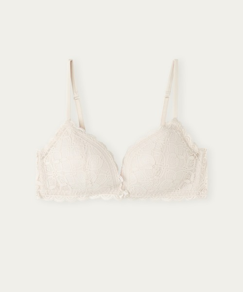 Intimissimi（インティミッシミ）の「Tiziana レース トライアングルブラ 【ノンワイヤー ナチュラル 盛らない 】（ブラジャー・レディース・ホワイト/ベージュ/キナリ/ブラック/ブルー/レッド・70B/75B/80B/70C/75C/85B/80C/B85）」の16枚目の写真