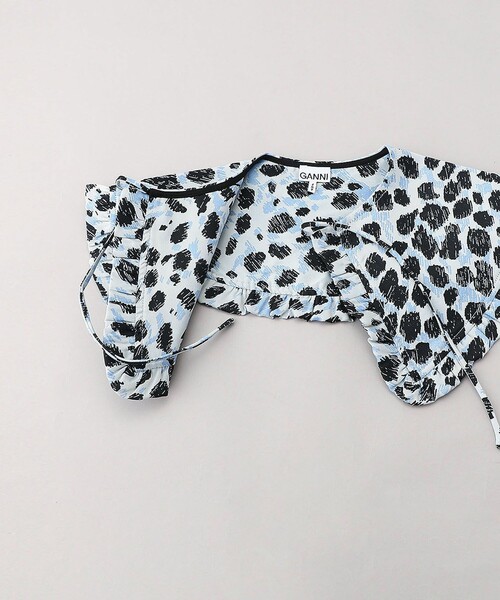 Firsthand(ファーストハンド)の「Firsthand/ファーストハンド Ganni / ガニー Printed Jacquard Collar / つけ襟(付け襟・レディース・ブルー・ONE SIZE)」の3枚目の写真