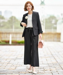 しましま23区 スーツ 3点セット ノーカラージャケット パンツ スカート 63277050b_b_28_215.jpg