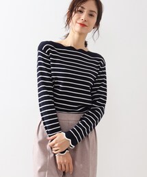 DRESKIP | 【新作】マシンウォシャブルスカラップボーダーニット(ニット/セーター)