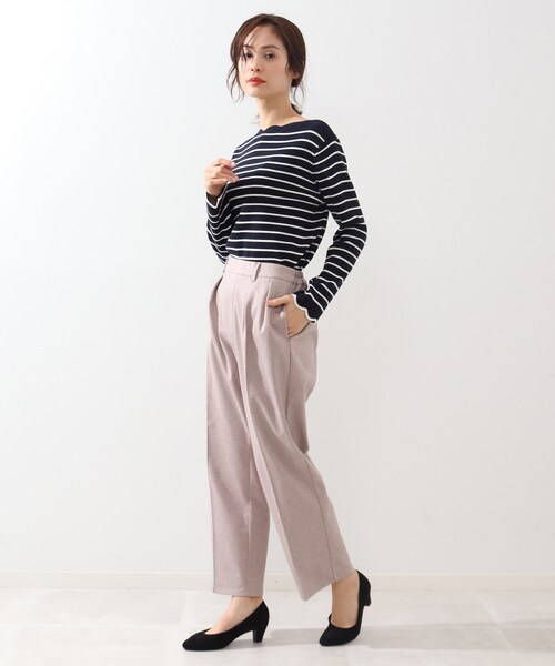 DRESKIP（ドレスキップ）の「◆マシンウォシャブルスカラップボーダーニット（ニット/セーター・レディース・グリーン系その他4/ブラック系2/ベージュ系その他5/ネイビー系2・02/03/04）」の22枚目の写真