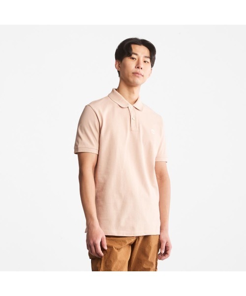 Timberland(ティンバーランド)の「メンズ 半袖 ミラーズ リバー ピケ ポロシャツ(ポロシャツ・メンズ・ホワイト/ブラック/グレー/ピンク/ライトパープル/ダークブルー/ネイビー/アッシュグレー・SMALL/MEDIUM/LARGE/X-LARGE/X-SMALL/XX-LARGE/XXX-LARGE)」の8枚目の写真