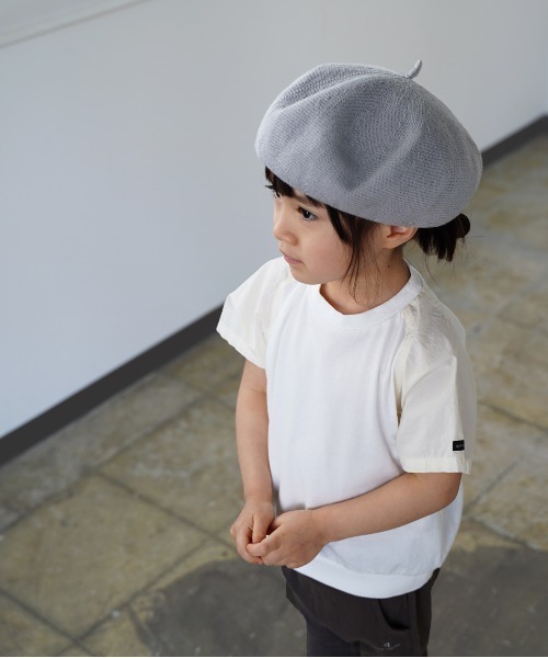 quoti use fith(クゥオティ ユース フィス)の「ベーシック天竺 切り替えデザイン 半袖Tシャツ(Tシャツ/カットソー・キッズ・ホワイト/ブラック/グレー/ブルー・90/100/110/120/80/130)」の2枚目の写真