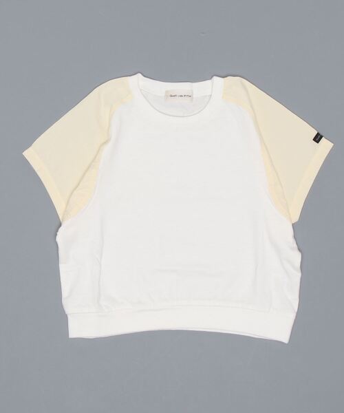 quoti use fith(クゥオティ ユース フィス)の「ベーシック天竺 切り替えデザイン 半袖Tシャツ(Tシャツ/カットソー・キッズ・ホワイト/ブラック/グレー/ブルー・90/100/110/120/80/130)」の13枚目の写真