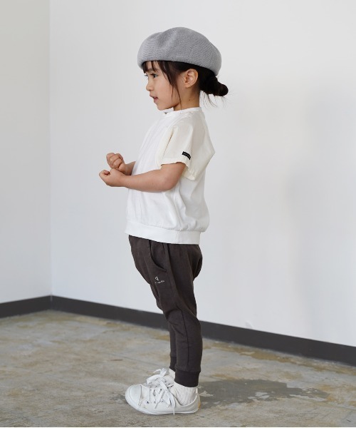 quoti use fith(クゥオティ ユース フィス)の「ベーシック天竺 切り替えデザイン 半袖Tシャツ(Tシャツ/カットソー・キッズ・ホワイト/ブラック/グレー/ブルー・90/100/110/120/80/130)」の16枚目の写真
