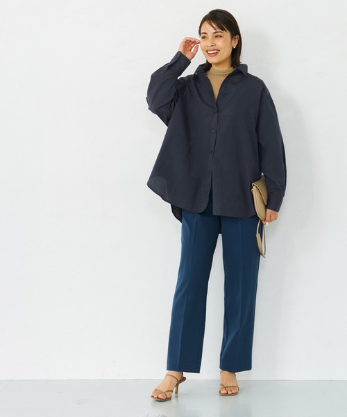coca（coca）（コカ）の「＼新色登場／ビッグ無地シャツ（シャツ/ブラウス・レディース・ホワイト/ブルー/ネイビー・ONE SIZE/M/S/L）」の10枚目の写真