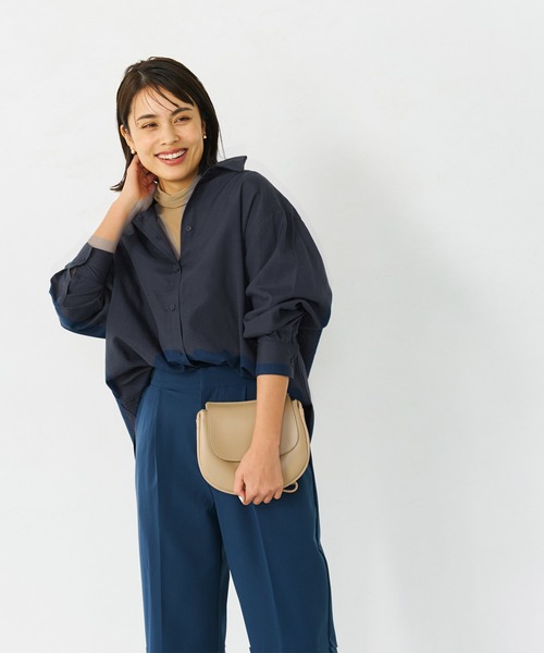 coca（coca）（コカ）の「＼新色登場／ビッグ無地シャツ（シャツ/ブラウス・レディース・ホワイト/ブルー/ネイビー・ONE SIZE/M/S/L）」の12枚目の写真