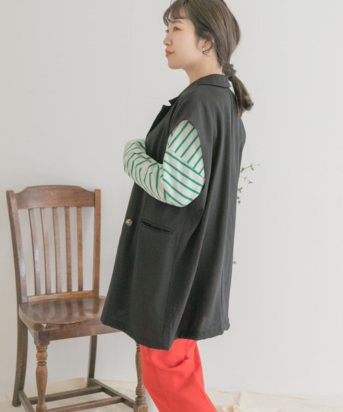 ITEMS URBANRESEARCH(アイテムズ アーバンリサーチ)の「『セットアップ対応』テーラードジレ(その他アウター・レディース・ベージュ/ブラック・FREE)」の11枚目の写真