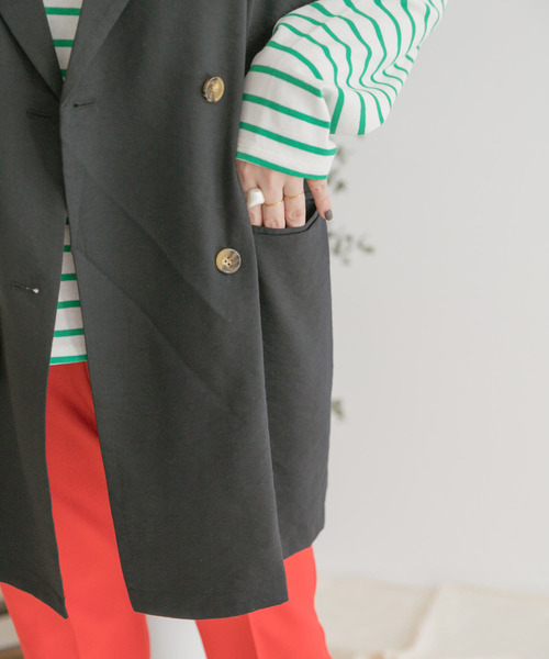 ITEMS URBANRESEARCH(アイテムズ アーバンリサーチ)の「『セットアップ対応』テーラードジレ(その他アウター・レディース・ベージュ/ブラック・FREE)」の13枚目の写真