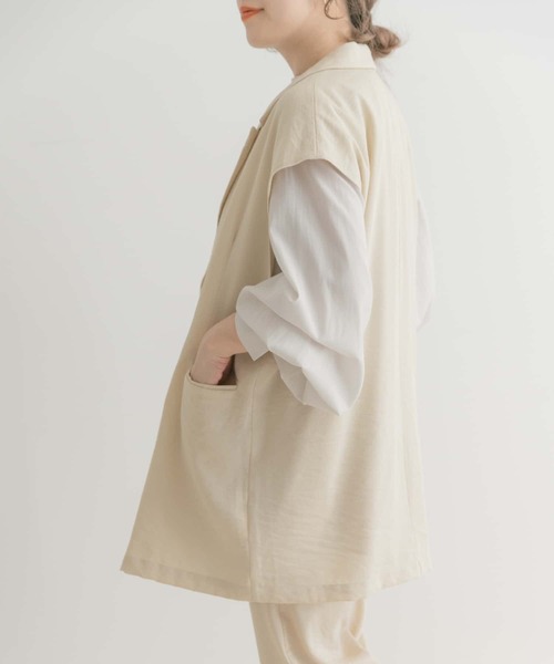 ITEMS URBANRESEARCH(アイテムズ アーバンリサーチ)の「『セットアップ対応』テーラードジレ(その他アウター・レディース・ベージュ/ブラック・FREE)」の17枚目の写真