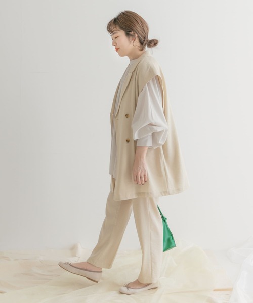 ITEMS URBANRESEARCH(アイテムズ アーバンリサーチ)の「『セットアップ対応』テーラードジレ(その他アウター・レディース・ベージュ/ブラック・FREE)」の22枚目の写真
