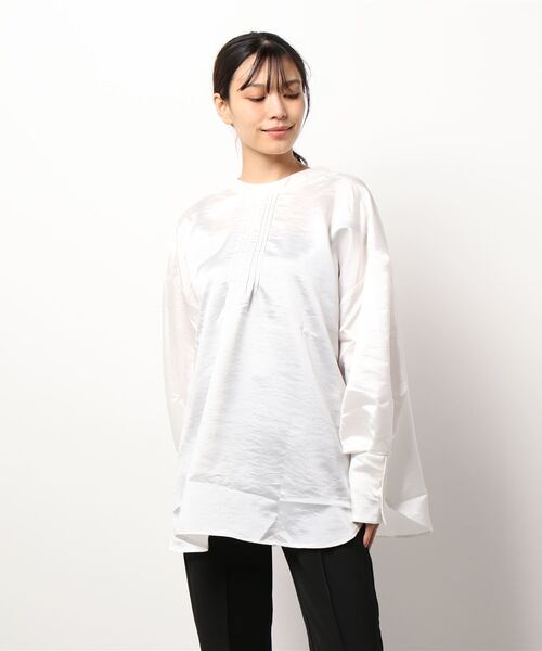 STYLEBLOCK（スタイルブロック）の「シャンブレー2WAYブラウス（シャツ/ブラウス・レディース・ブラック/ライトブルー/グレー/ホワイト・M）」の5枚目の写真