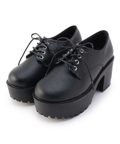 cs T&P（シーエスティーアンドピー）の「厚底オックスフォードパンプス（パンプス・レディース・ブラック/ブラック系8/ブラック系1・M/L/LL）」の4枚目の写真