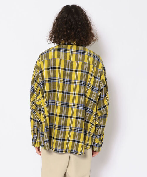 LUSOR（ルーソル）の「LUSOR（ルーソル）ワッペンチェックシャツ（シャツ/ブラウス・メンズ・イエロー/ブルー・FREE）」の3枚目の写真