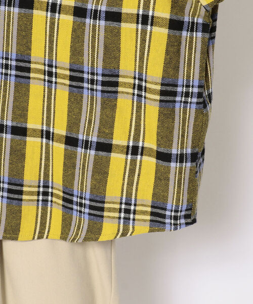 LUSOR（ルーソル）の「LUSOR（ルーソル）ワッペンチェックシャツ（シャツ/ブラウス・メンズ・イエロー/ブルー・FREE）」の7枚目の写真