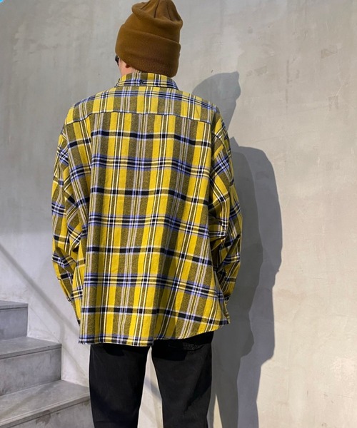 LUSOR（ルーソル）の「LUSOR（ルーソル）ワッペンチェックシャツ（シャツ/ブラウス・メンズ・イエロー/ブルー・FREE）」の12枚目の写真