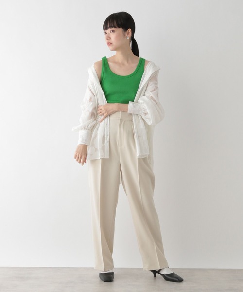 LOWRYS FARM（ローリーズファーム）の「ＵＳＡベーシックタンク　267044（タンクトップ・レディース・グリーン/ブラック系その他/アイボリー/ブラック/グリーン系その他/ブラウン/パープル/オレンジ/ブルー系その他/グリーン系その他2/ベージュ系その他/ブルー系その他2/グリーン系その他3・FREE）」の14枚目の写真