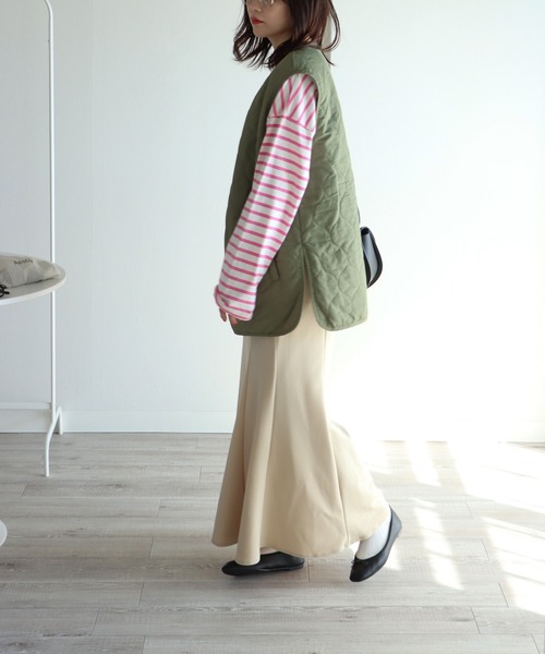 COURO(コウロ)の「ジョーゼットマーメイドスカート(スカート・レディース・ブラック/イエロー/ブルー/グリーン/アイボリー・FREE)」の6枚目の写真