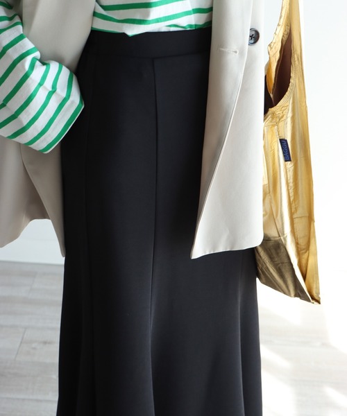 COURO(コウロ)の「ジョーゼットマーメイドスカート(スカート・レディース・ブラック/イエロー/ブルー/グリーン/アイボリー・FREE)」の10枚目の写真
