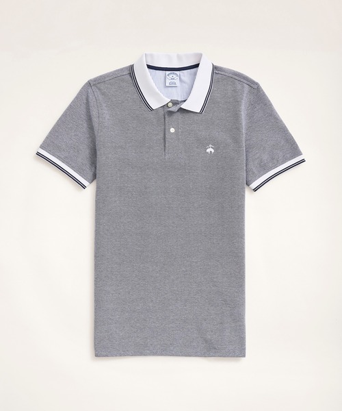 GF コットンストレッチピケ ティッピング ポロシャツ Slim Fit