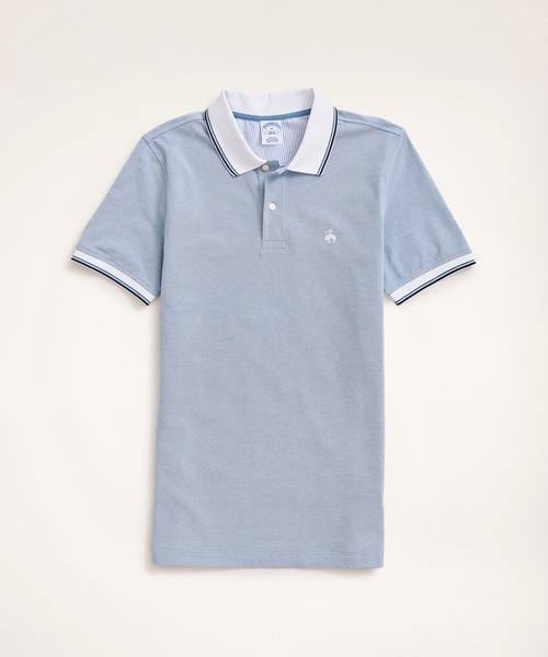 GF コットンストレッチピケ ティッピング ポロシャツ Slim Fit