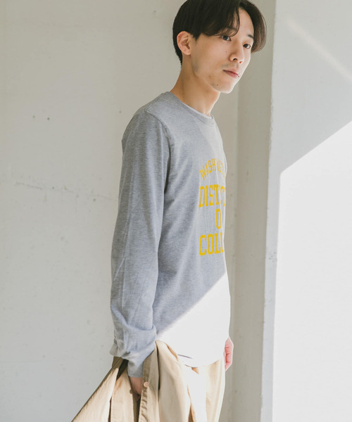 Russell Athletic（ラッセルアスレティック）の「『別注』RUSSELL ATHLETIC×DOORS　ロゴプリントロングスリーブTシャツ（Tシャツ/カットソー・メンズ・ホワイト/グレー/ブラック・MEDIUM/LARGE/X-LARGE）」の19枚目の写真