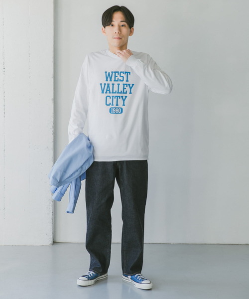 Russell Athletic（ラッセルアスレティック）の「『別注』RUSSELL ATHLETIC×DOORS　ロゴプリントロングスリーブTシャツ（Tシャツ/カットソー・メンズ・ホワイト/グレー/ブラック・MEDIUM/LARGE/X-LARGE）」の15枚目の写真