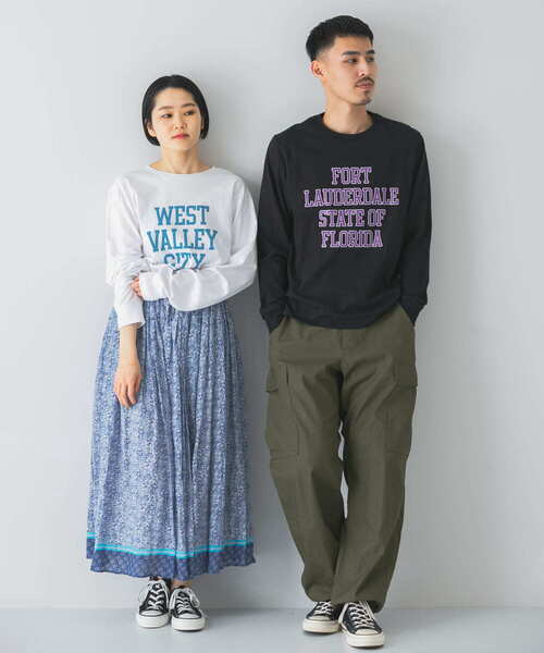 Russell Athletic（ラッセルアスレティック）の「『別注』RUSSELL ATHLETIC×DOORS　ロゴプリントロングスリーブTシャツ（Tシャツ/カットソー・メンズ・ホワイト/グレー/ブラック・MEDIUM/LARGE/X-LARGE）」の22枚目の写真