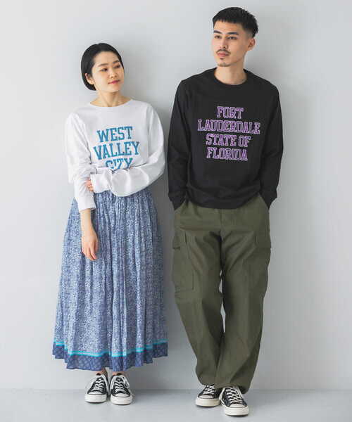 Russell Athletic（ラッセルアスレティック）の「『別注』RUSSELL ATHLETIC×DOORS　ロゴプリントロングスリーブTシャツ（Tシャツ/カットソー・メンズ・ホワイト/グレー/ブラック・MEDIUM/LARGE/X-LARGE）」の17枚目の写真