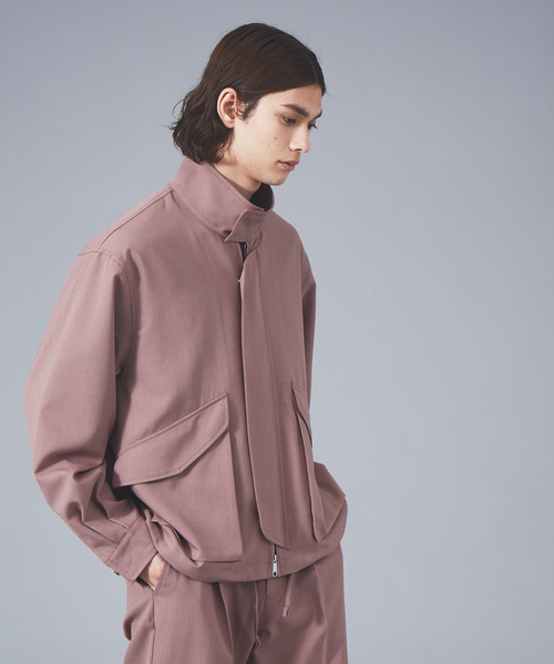 MYSELF ABAHOUSE(マイセルフアバハウス)の「【MYSELF ABAHOUSE】ポリツイル オーバーサイズ スタンドカラー ショートブルゾン(ブルゾン・メンズ・ブラック/ベージュ/サックスブルー/ピンクベージュ・46/48)」の4枚目の写真