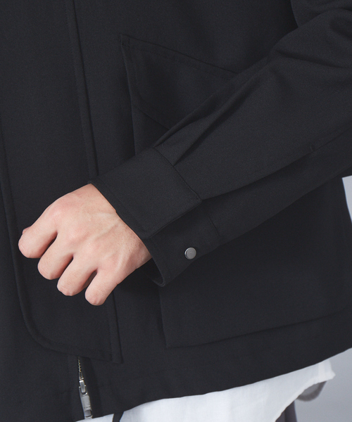 MYSELF ABAHOUSE(マイセルフアバハウス)の「【MYSELF ABAHOUSE】ポリツイル オーバーサイズ スタンドカラー ショートブルゾン(ブルゾン・メンズ・ブラック/ベージュ/サックスブルー/ピンクベージュ・46/48)」の18枚目の写真