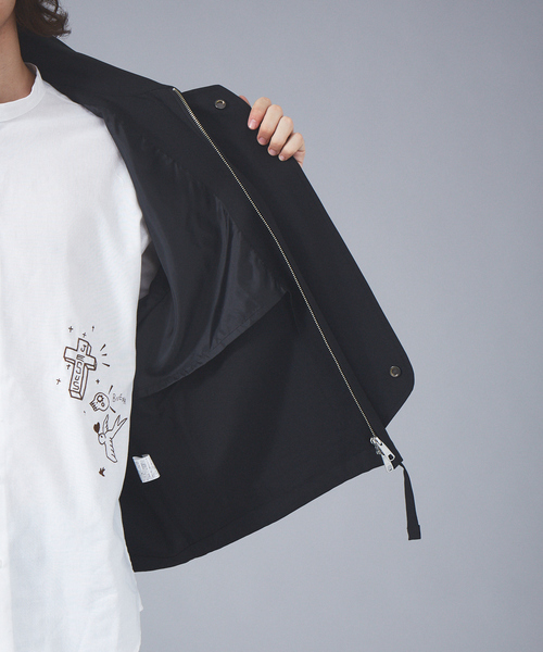 MYSELF ABAHOUSE(マイセルフアバハウス)の「【MYSELF ABAHOUSE】ポリツイル オーバーサイズ スタンドカラー ショートブルゾン(ブルゾン・メンズ・ブラック/ベージュ/サックスブルー/ピンクベージュ・46/48)」の14枚目の写真