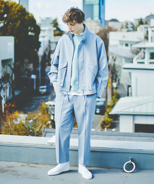 MYSELF ABAHOUSE(マイセルフアバハウス)の「【MYSELF ABAHOUSE】ポリツイル オーバーサイズ スタンドカラー ショートブルゾン(ブルゾン・メンズ・ブラック/ベージュ/サックスブルー/ピンクベージュ・46/48)」の6枚目の写真